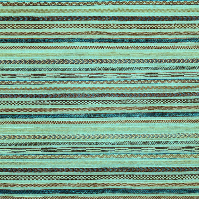 Square Machine Washable Oriental Light Blue Modern Rug, wshabs2258lblu