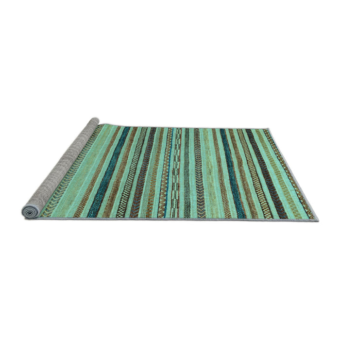 Sideview of Machine Washable Oriental Light Blue Modern Rug, wshabs2258lblu