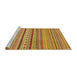 Sideview of Machine Washable Abstract Yellow Rug, wshabs2259