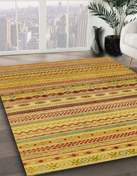 Abstract Yellow Oriental Rug, abs2259