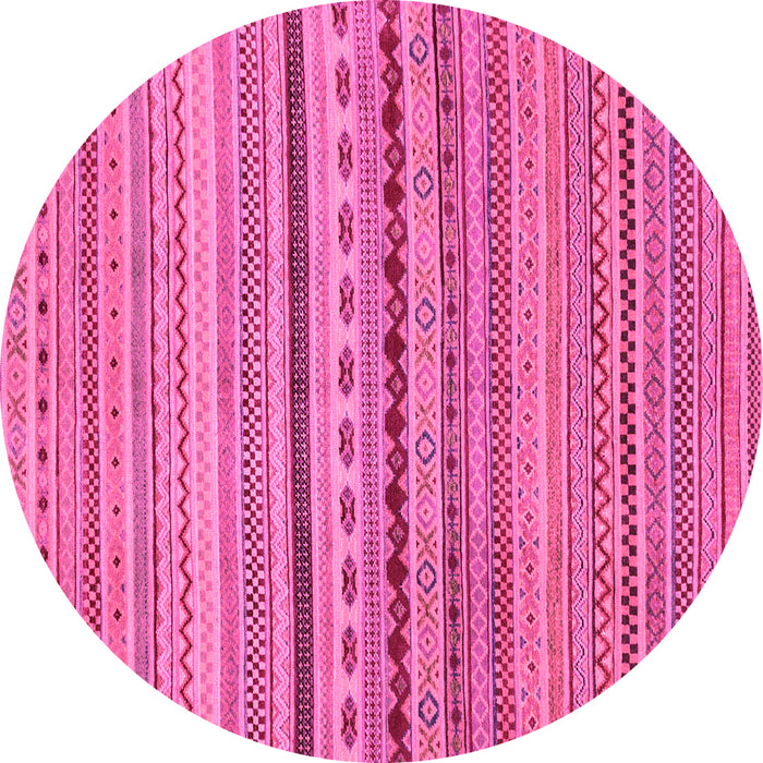 Round Oriental Pink Modern Rug, abs2259pnk