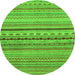 Round Oriental Green Modern Rug, abs2259grn