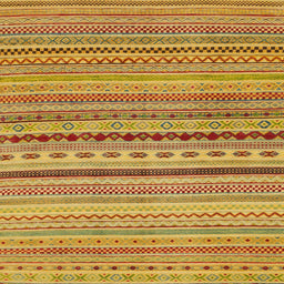 Square Abstract Yellow Oriental Rug, abs2259