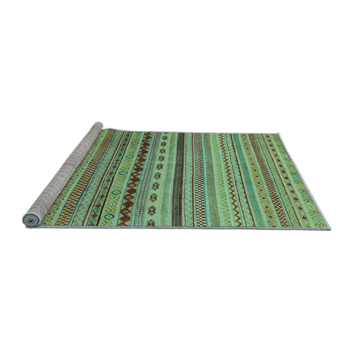 Sideview of Machine Washable Oriental Light Blue Modern Rug, wshabs2259lblu