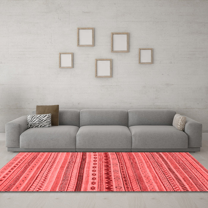 Modern Red Washable Rugs