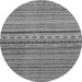 Round Oriental Gray Modern Rug, abs2259gry