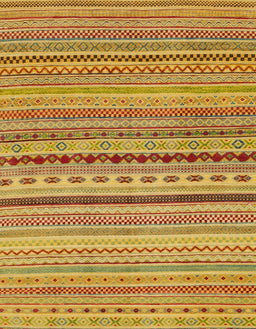 Machine Washable Abstract Yellow Rug, wshabs2259