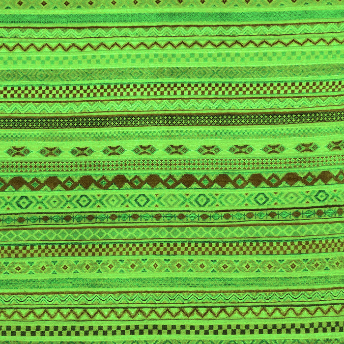 Machine Washable Oriental Green Modern Area Rugs, wshabs2259grn