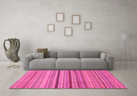 Machine Washable Oriental Pink Modern Rug, wshabs2259pnk