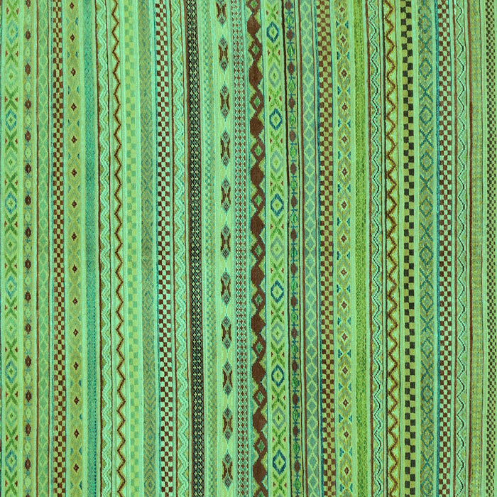 Square Machine Washable Oriental Turquoise Modern Area Rugs, wshabs2259turq