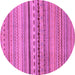 Round Oriental Purple Modern Rug, abs2259pur