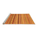 Sideview of Machine Washable Oriental Orange Modern Area Rugs, wshabs2259org