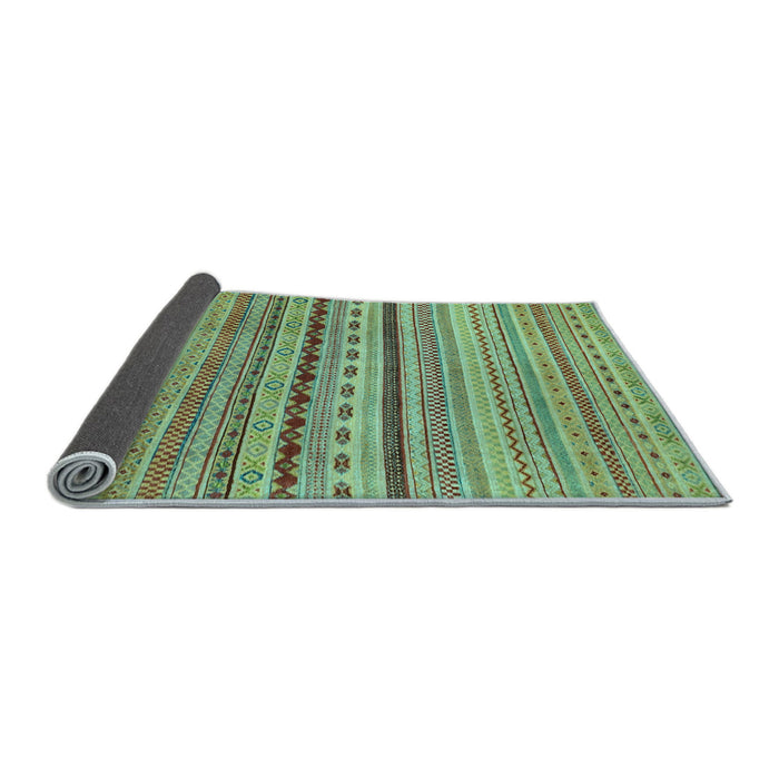 Sideview of Oriental Light Blue Modern Rug, abs2259lblu