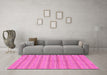 Machine Washable Abstract Pink Modern Rug in a Living Room, wshabs225pnk