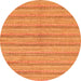 Round Machine Washable Abstract Orange Modern Area Rugs, wshabs225org