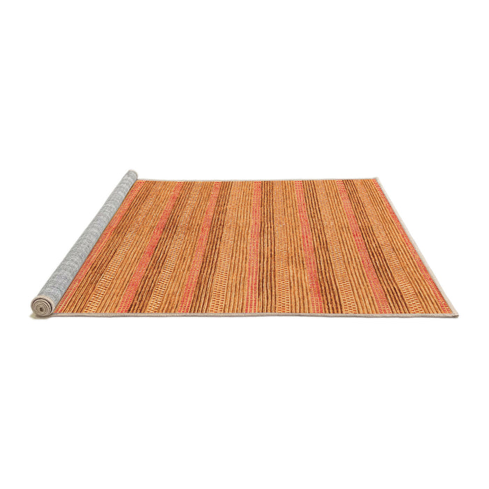 Sideview of Machine Washable Abstract Orange Modern Area Rugs, wshabs225org