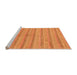 Sideview of Machine Washable Abstract Orange Modern Area Rugs, wshabs225org