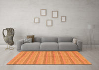 Machine Washable Abstract Orange Modern Rug, wshabs225org