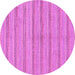 Round Abstract Purple Modern Rug, abs225pur