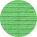 Round Abstract Emerald Green Modern Rug, abs225emgrn