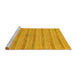 Sideview of Machine Washable Abstract Yellow Modern Rug, wshabs225yw