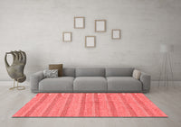 Machine Washable Abstract Red Modern Rug, wshabs225red