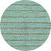 Round Abstract Light Blue Modern Rug, abs225lblu