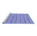 Sideview of Machine Washable Abstract Blue Modern Rug, wshabs225blu