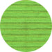 Round Machine Washable Abstract Green Modern Area Rugs, wshabs225grn