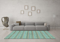 Machine Washable Abstract Light Blue Modern Rug, wshabs225lblu