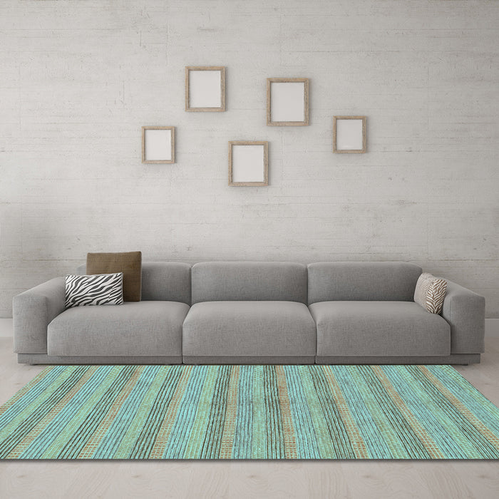 Machine Washable Abstract Light Blue Modern Rug in a Living Room, wshabs225lblu