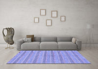 Machine Washable Abstract Blue Modern Rug, wshabs225blu