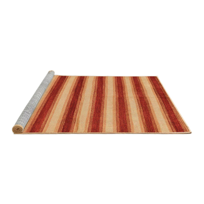 Sideview of Machine Washable Abstract Orange Rug, wshabs226