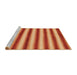 Sideview of Machine Washable Abstract Orange Rug, wshabs226