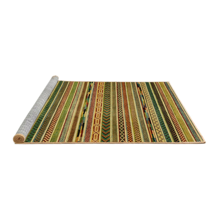 Sideview of Machine Washable Abstract Orange Rug, wshabs2260