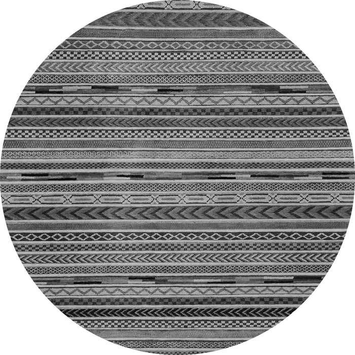 Round Abstract Gray Modern Rug, abs2260gry