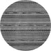 Round Machine Washable Abstract Gray Modern Rug, wshabs2260gry