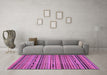 Machine Washable Abstract Purple Modern Area Rugs in a Living Room, wshabs2260pur