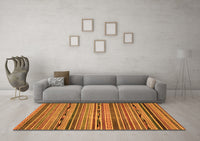 Machine Washable Abstract Orange Modern Rug, wshabs2260org