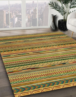 Machine Washable Abstract Orange Rug in a Family Room, wshabs2260