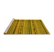 Sideview of Machine Washable Abstract Yellow Modern Rug, wshabs2260yw