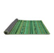 Sideview of Abstract Turquoise Modern Rug, abs2260turq