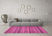 Machine Washable Abstract Pink Modern Rug in a Living Room, wshabs2260pnk