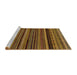 Sideview of Machine Washable Abstract Cinnamon Brown Rug, wshabs2261