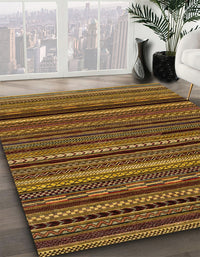 Abstract Cinnamon Brown Modern Rug, abs2261