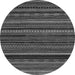 Round Machine Washable Abstract Gray Modern Rug, wshabs2261gry