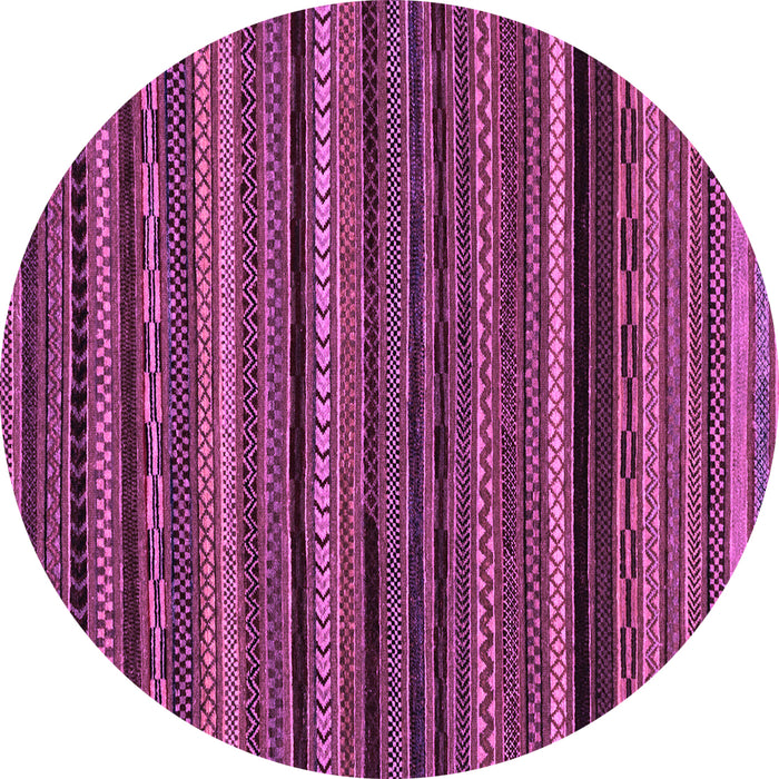 Round Abstract Purple Modern Rug, abs2261pur