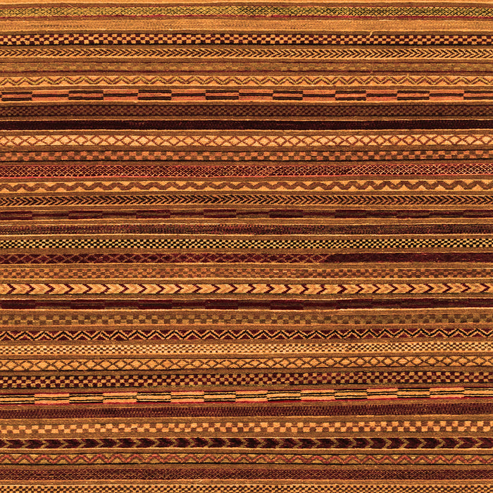 Square Machine Washable Abstract Orange Modern Area Rugs, wshabs2261org