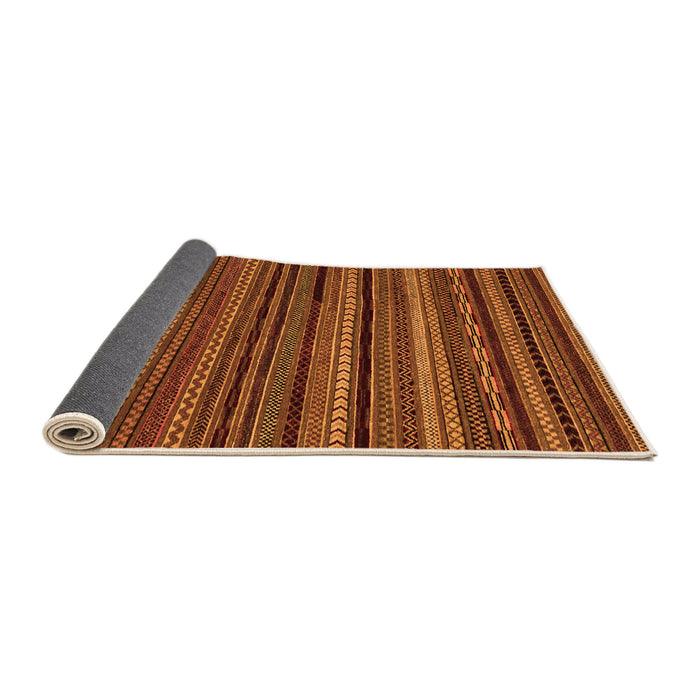 Sideview of Abstract Orange Modern Rug, abs2261org