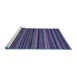 Sideview of Machine Washable Abstract Blue Modern Rug, wshabs2261blu